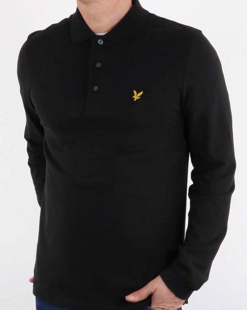 Lyle And Scott Long Sleeve Polo Shirt True Black