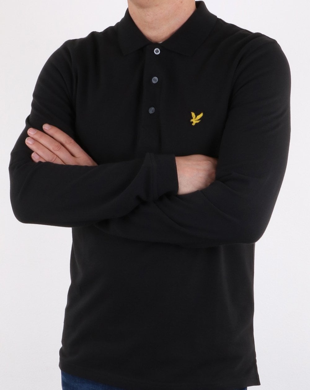 Lyle And Scott Long Sleeve Polo Shirt True Black