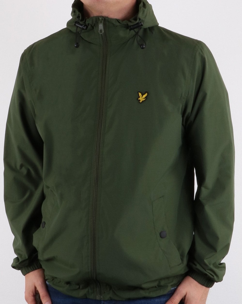 Lyle And Scott Zip Through Hooded Jacket Woodland Green