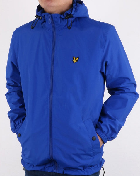 Lyle And Scott Zip Through Hooded Jacket Duke Blue