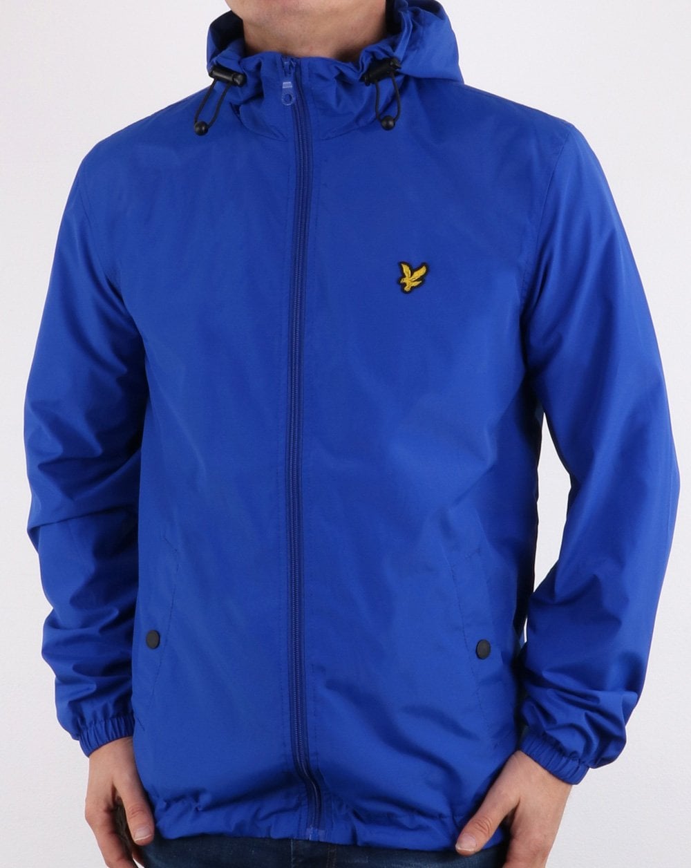 Lyle And Scott Zip Through Hooded Jacket Duke Blue