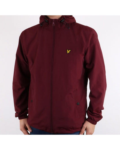 Lyle And Scott Zip Through Microfleece Lined Zip Jacket Claret