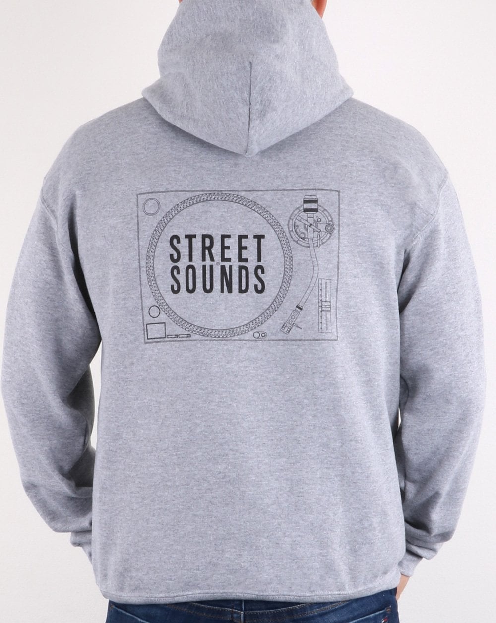 Street Sounds Logo Hoodie Mid Grey Marl