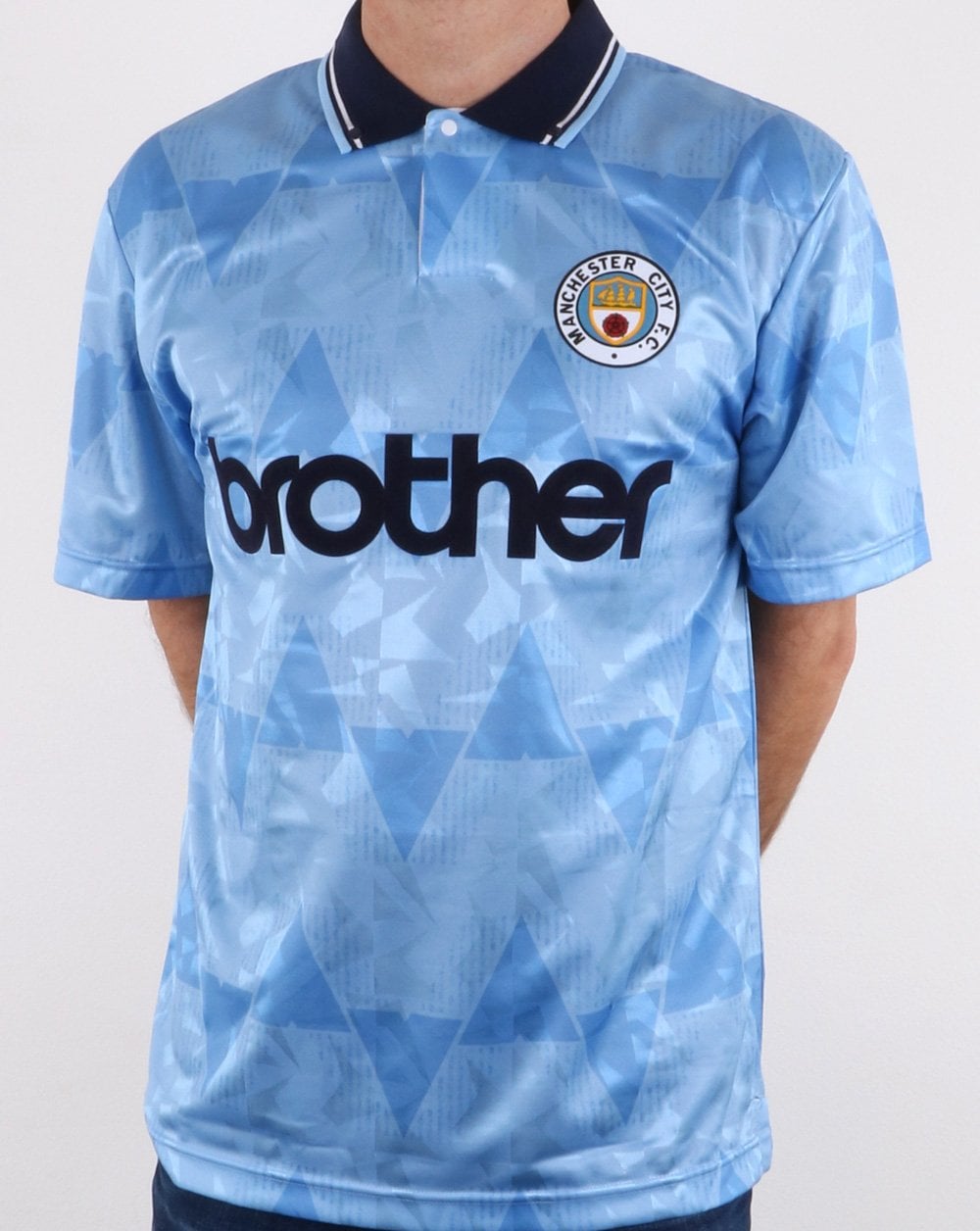 80s Casual Classics Manchester City 1989 Shirt Sky Blue