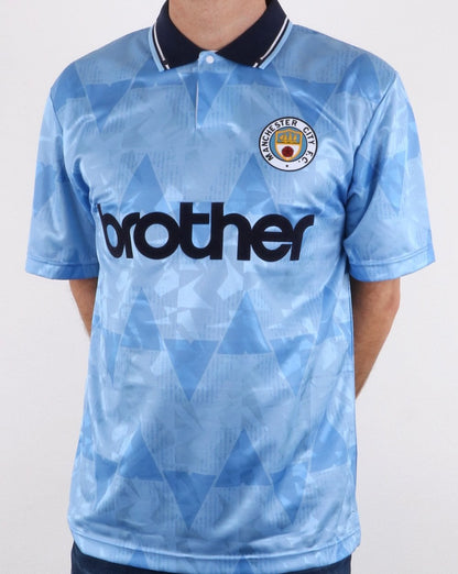 80s Casual Classics Manchester City 1989 Shirt Sky Blue
