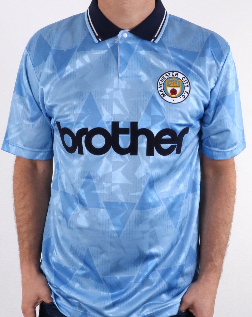 80s Casual Classics Manchester City 1989 Shirt Sky Blue