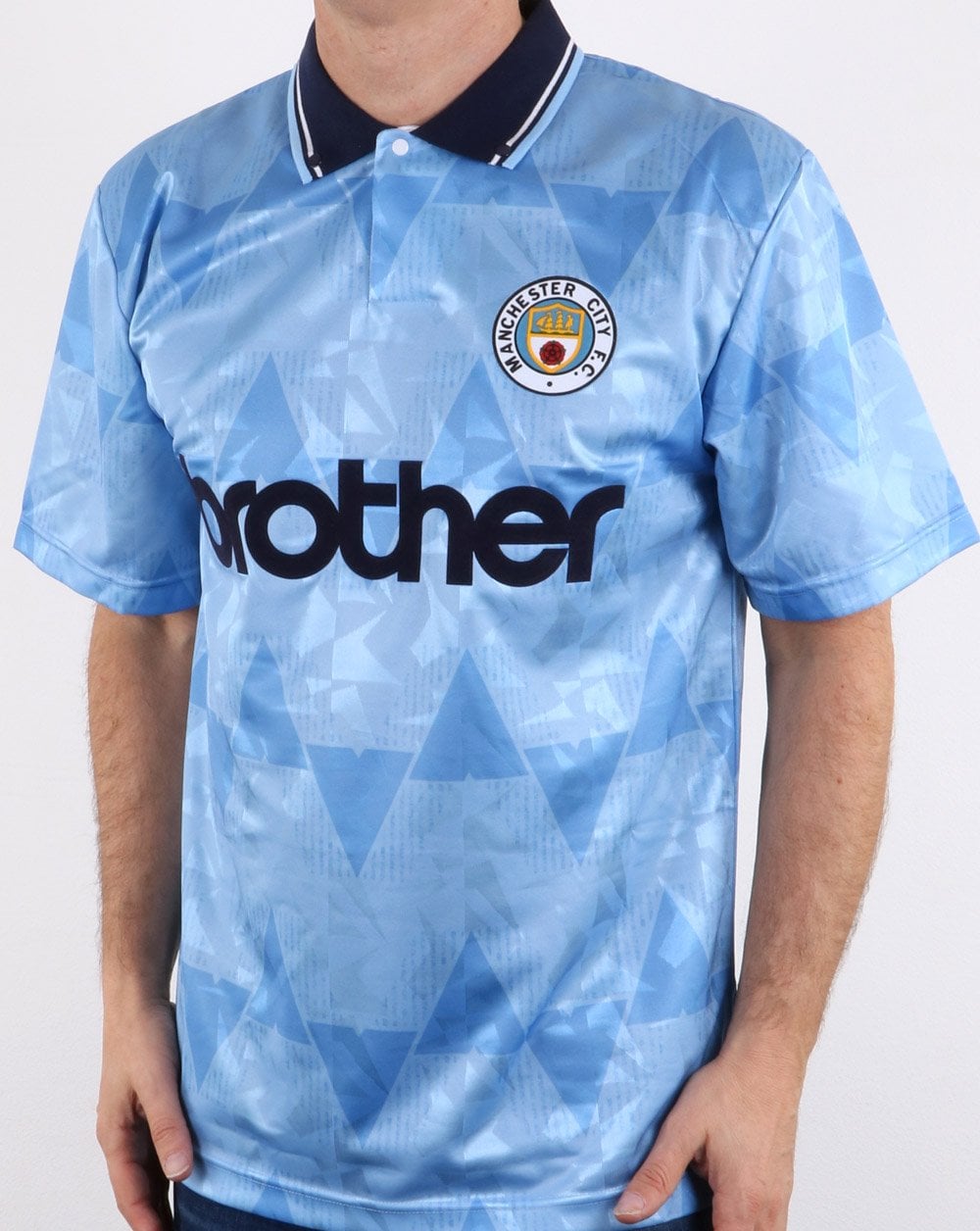 80s Casual Classics Manchester City 1989 Shirt Sky Blue