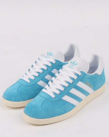Adidas Gazelle Trainers Bright Cyan/White