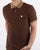 Pretty Green Mens Tipped Pique Polo Shirt Brown