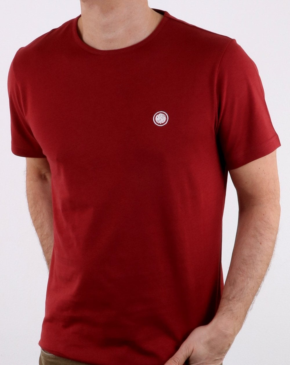 Pretty Green Cotton T-shirt Dark Red
