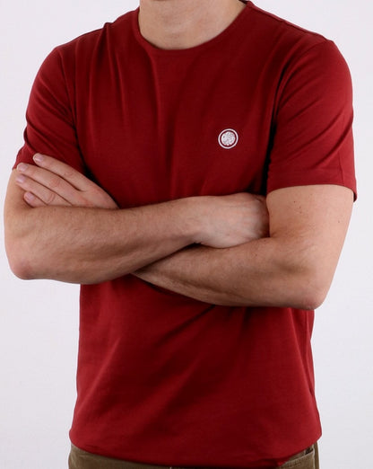 Pretty Green Cotton T-shirt Dark Red