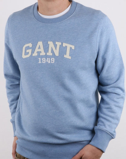 Gant Crew Neck Sweatshirt Light Blue