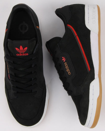 Adidas Continental 80 x TFL Trainers Black/red/brown