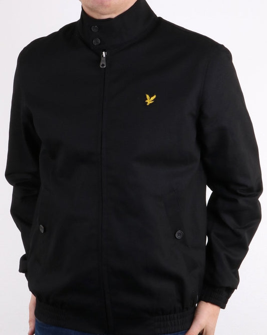Lyle And Scott Check Lined Harrington Jacket Black
