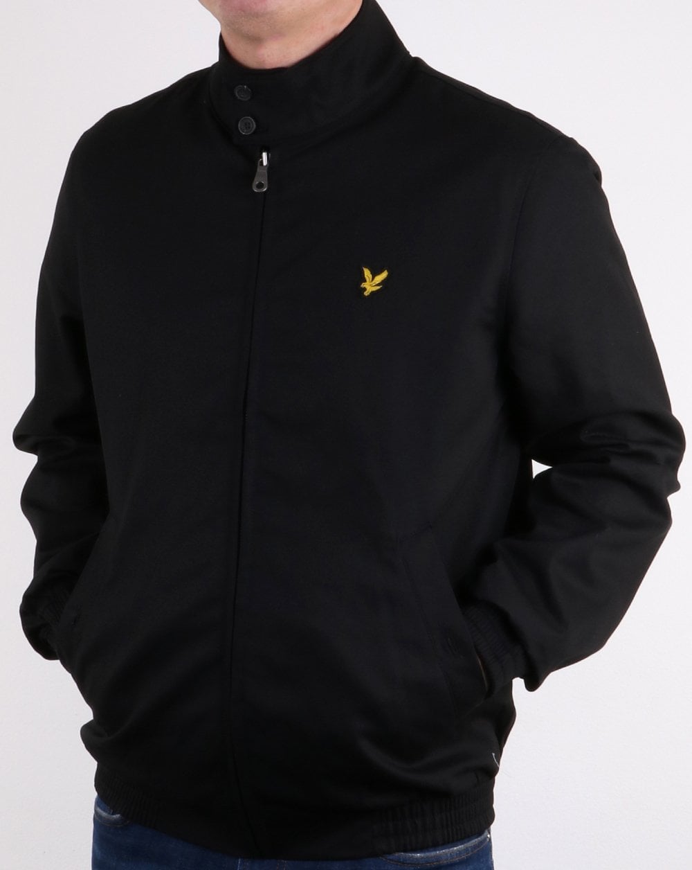 Lyle And Scott Check Lined Harrington Jacket Black
