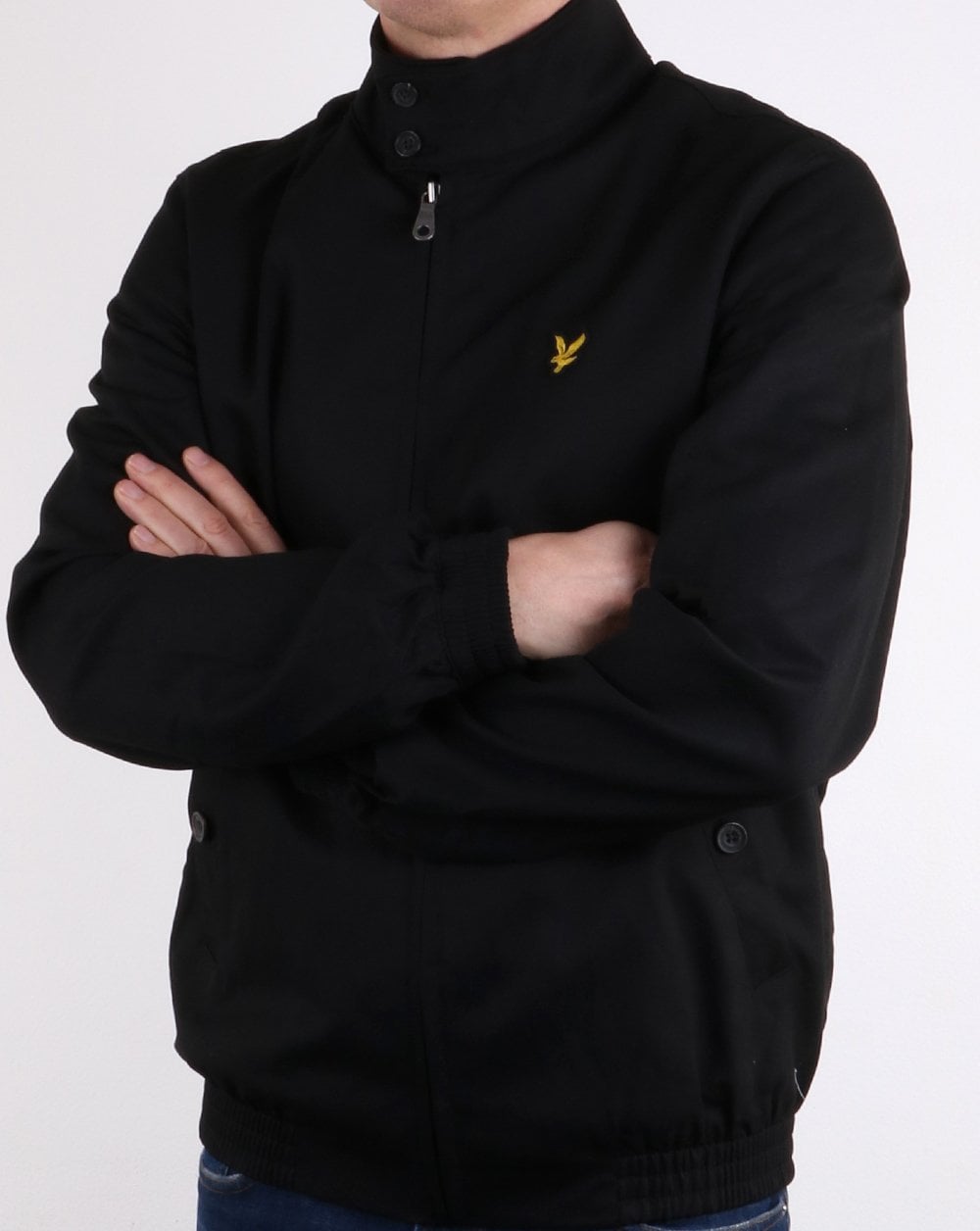 Lyle And Scott Check Lined Harrington Jacket Black