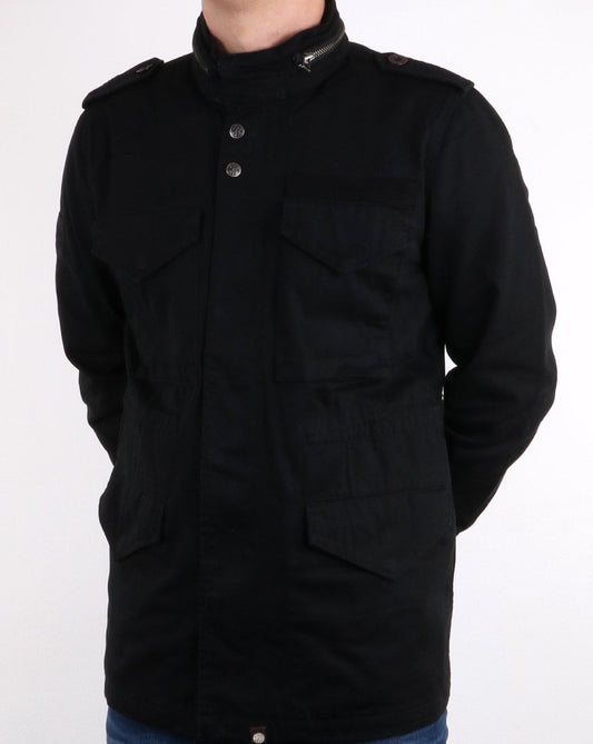 Pretty Green Pretty Green Cotton M65 Jacket Black