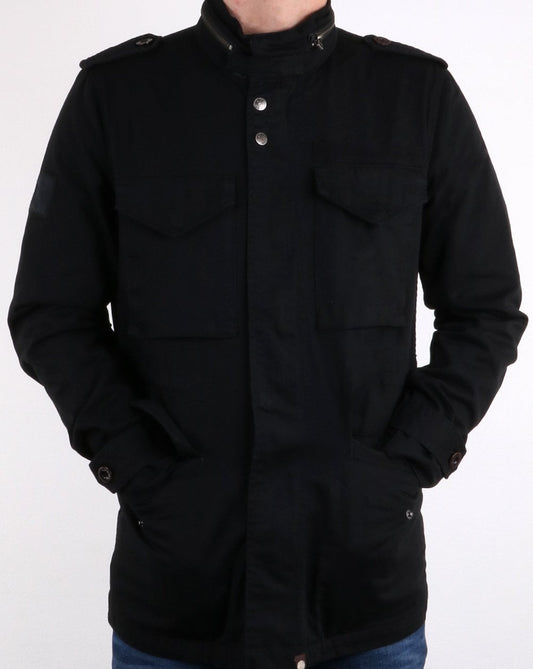 Pretty Green Pretty Green Cotton M65 Jacket Black