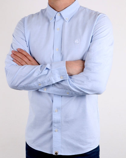 Pretty Green Classic Fit Oxford Shirt Sky Blue