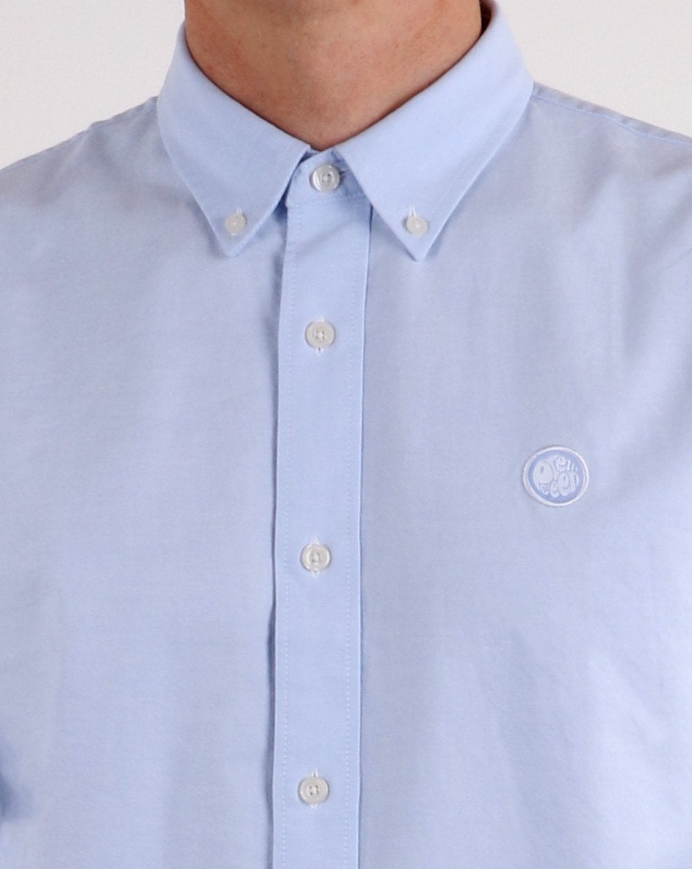 Pretty Green Classic Fit Oxford Shirt Sky Blue
