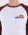 Ellesse Thero Long Sleeve T Shirt White/Burgundy