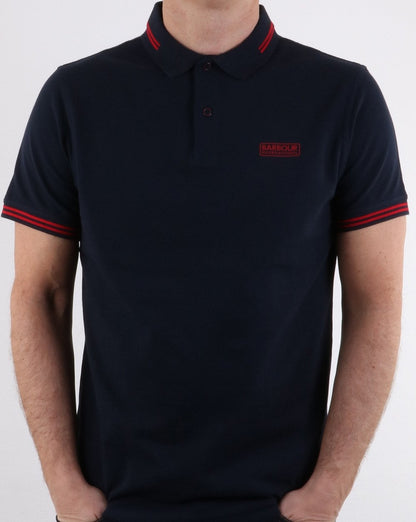Barbour Tipped Polo Navy