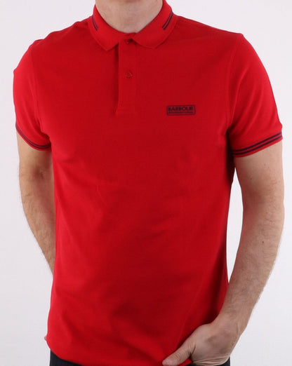 Barbour Tipped Polo Red
