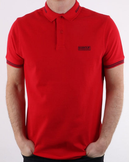 Barbour Tipped Polo Red
