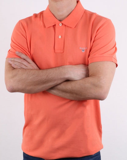 Gant Pique Rugger Polo Coral