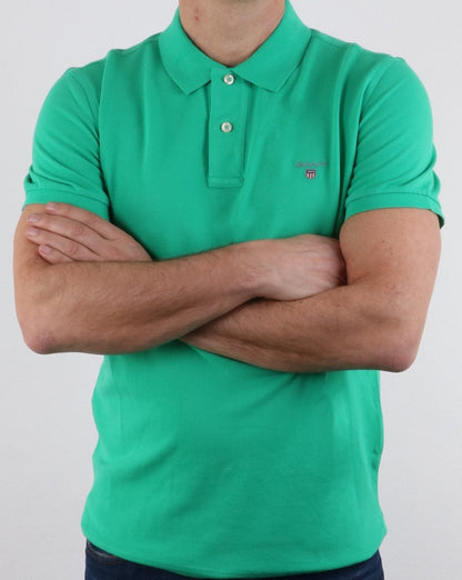Gant Pique Rugger Polo Blarney Green