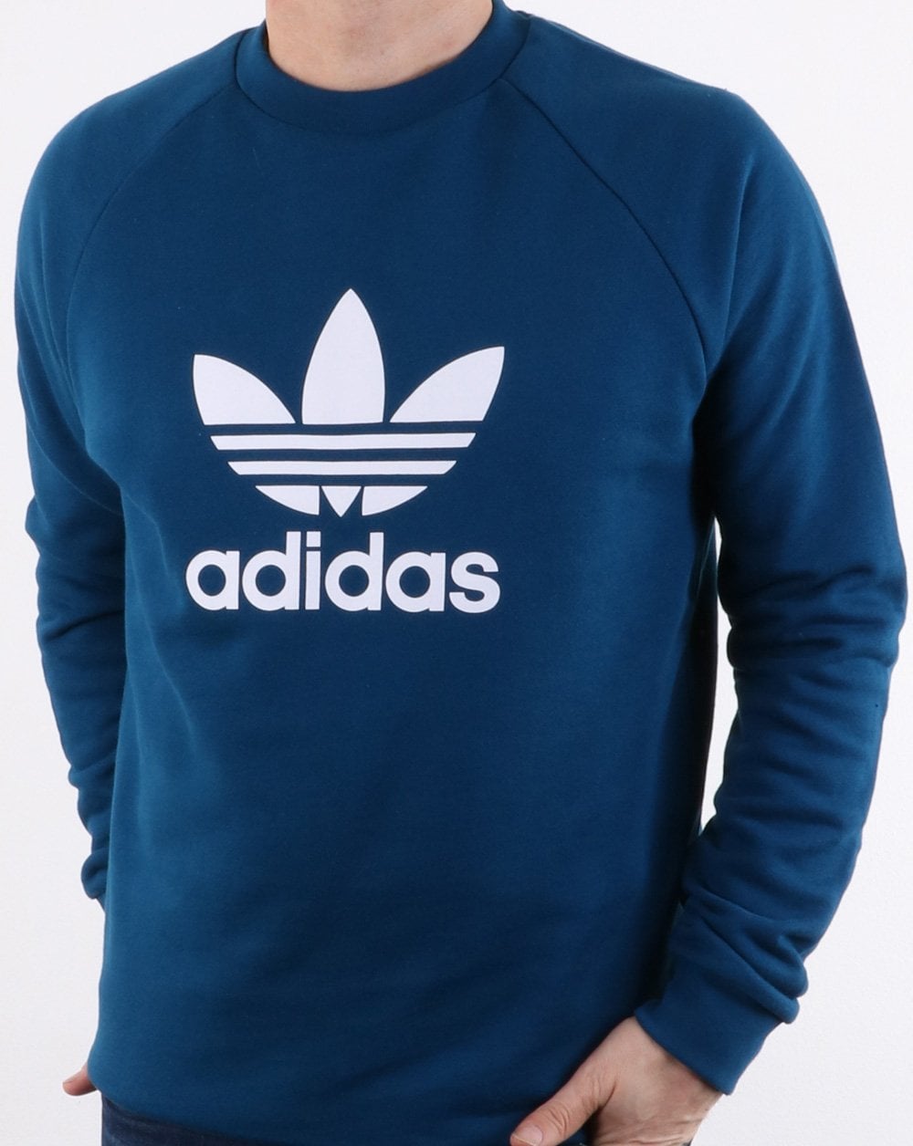 Adidas Originals Trefoil Crew Sweat Deep Blue