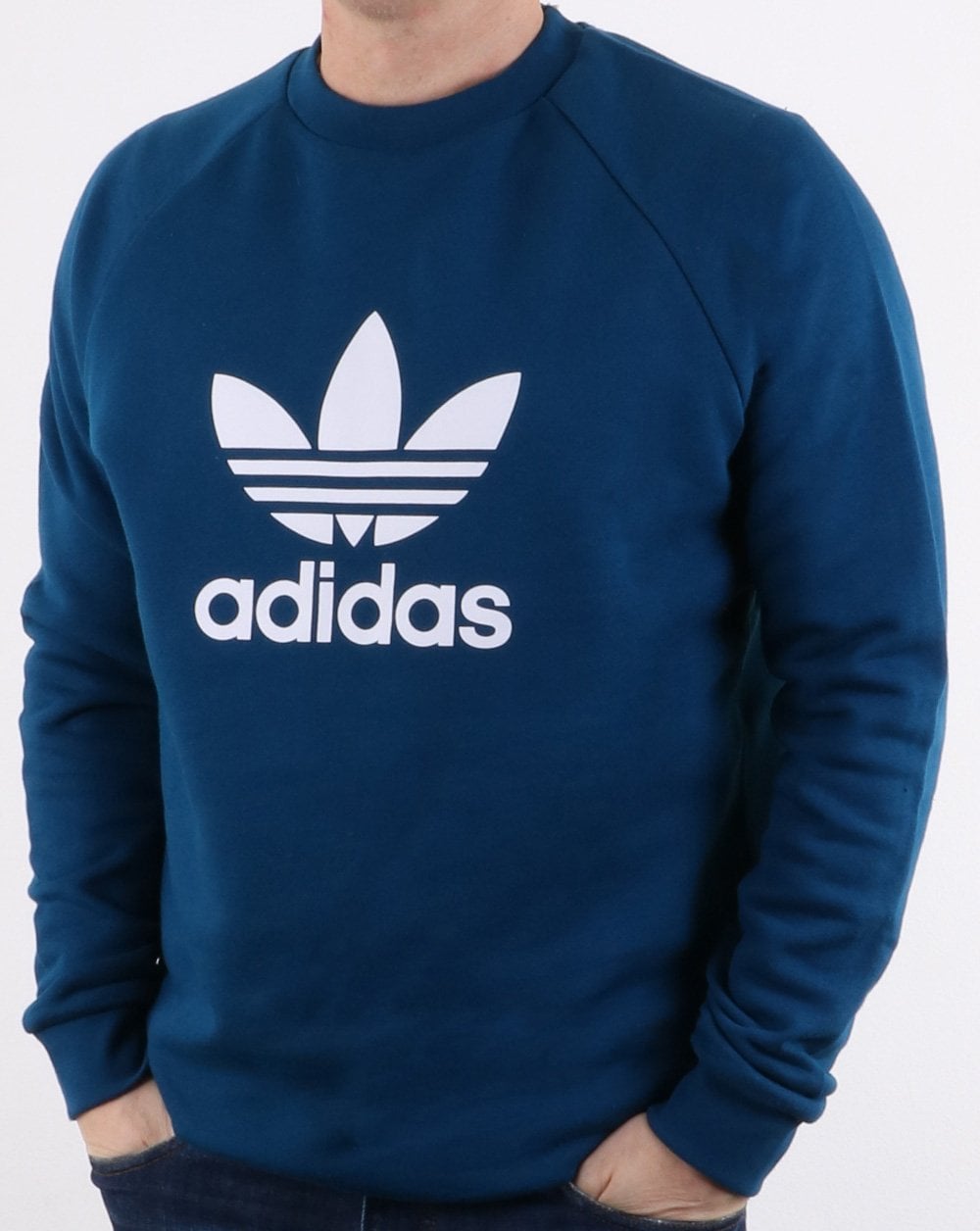Adidas Originals Trefoil Crew Sweat Deep Blue