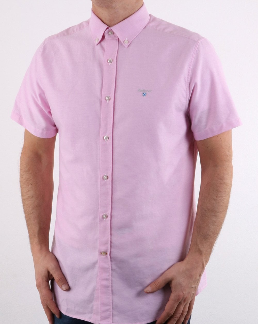 Barbour Oxford Short Sleeved Shirt Pink