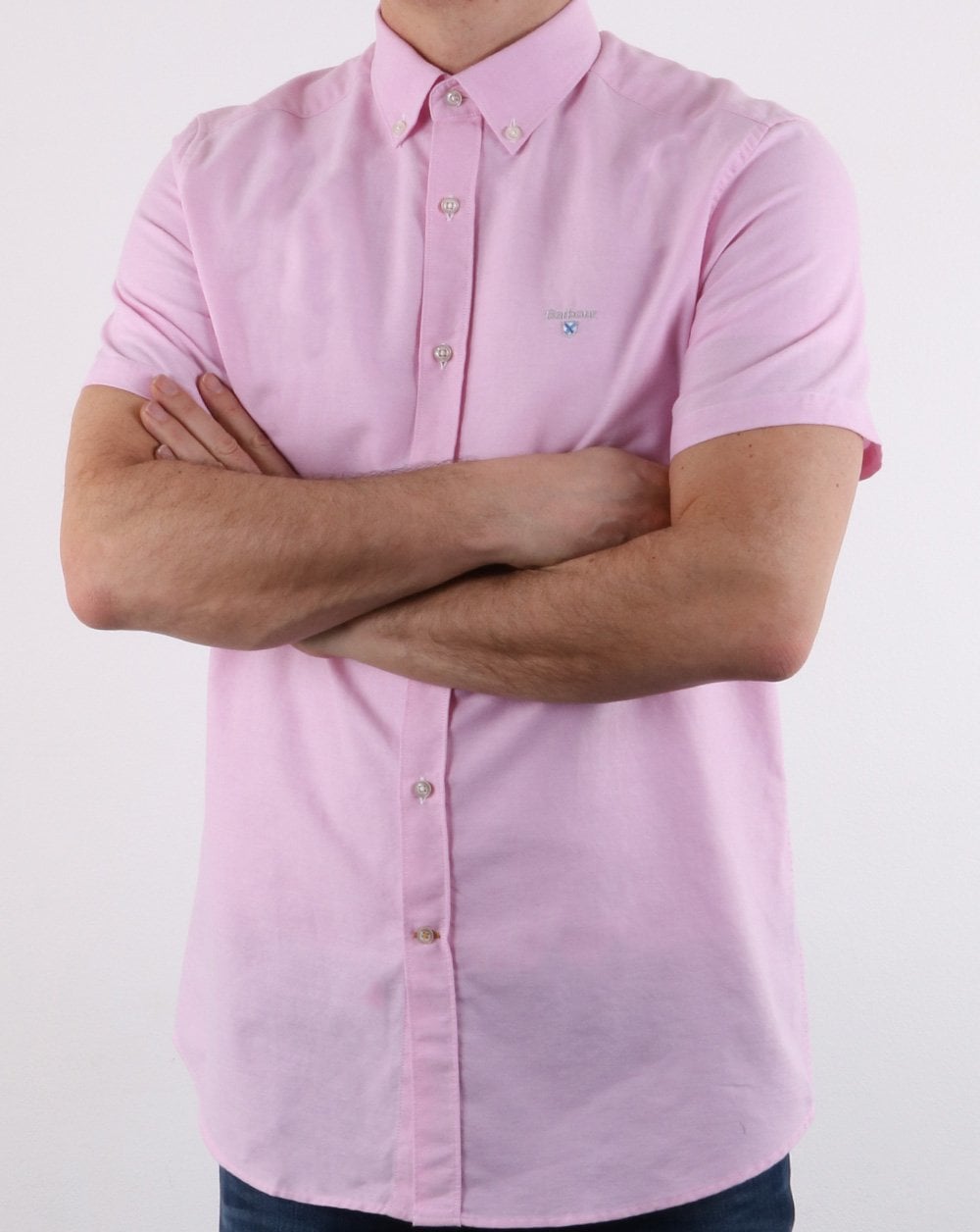 Barbour Oxford Short Sleeved Shirt Pink