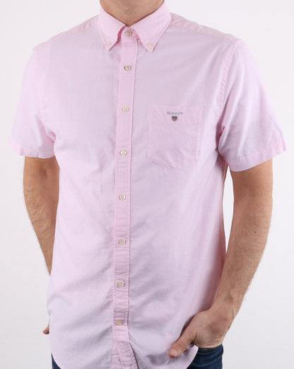 Gant The Oxford Shirt Reg Short Sleeve Shirt Light Pink