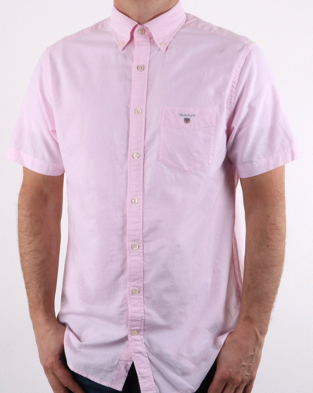 Gant The Oxford Shirt Reg Short Sleeve Shirt Light Pink