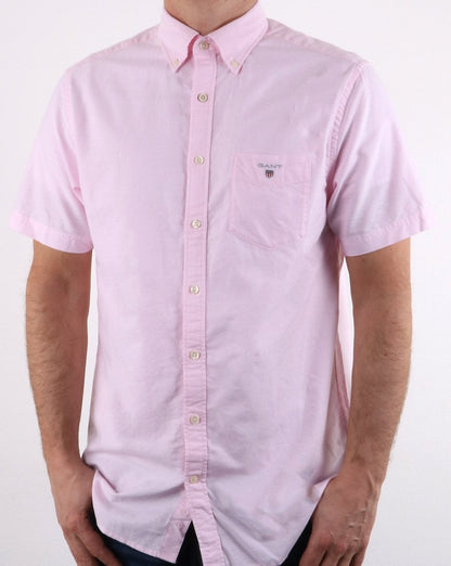 Gant The Oxford Shirt Reg Short Sleeve Shirt Light Pink