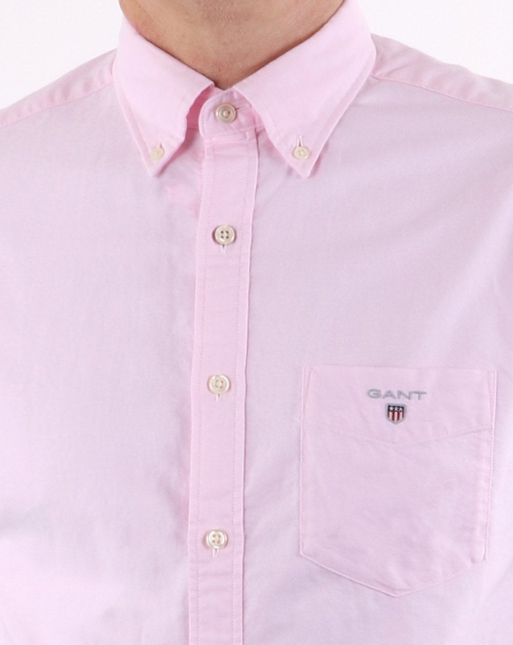 Gant The Oxford Shirt Reg Short Sleeve Shirt Light Pink