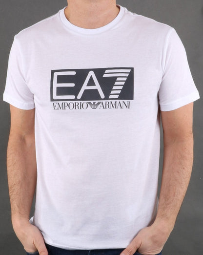 Emporio Armani EA7 Box Logo Tee White