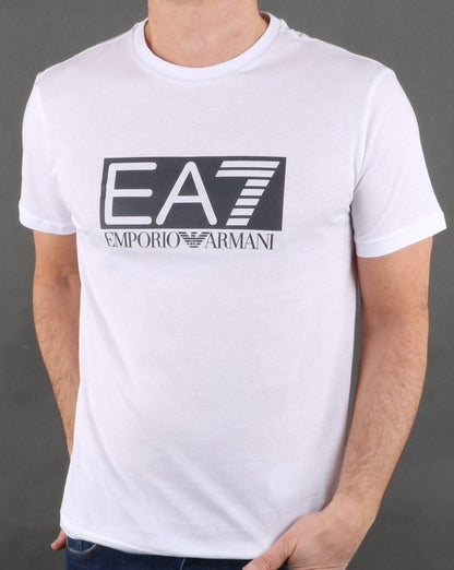 Emporio Armani EA7 Box Logo Tee White