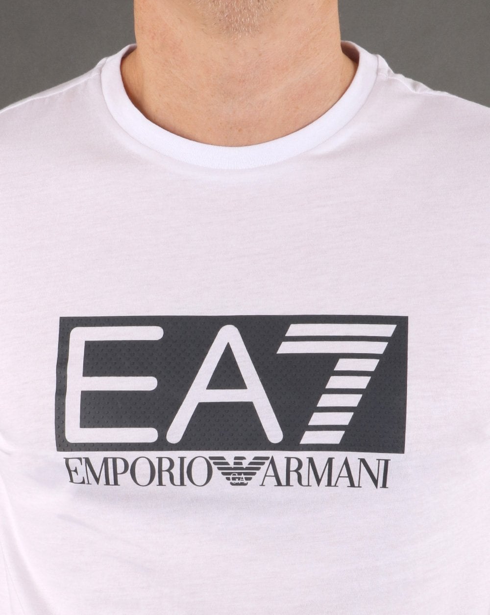 Emporio Armani EA7 Box Logo Tee White