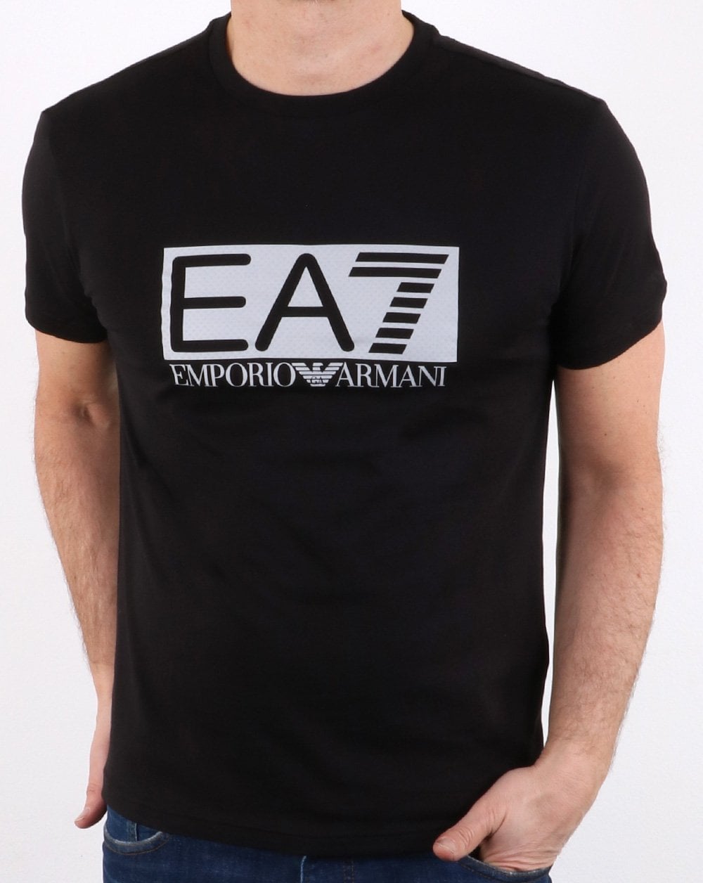 Emporio Armani EA7 Box Logo Tee Black