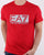 Emporio Armani EA7 Box Logo T Shirt in Red