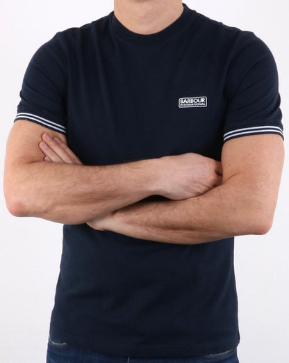 Barbour Cable Tipped Tee Navy