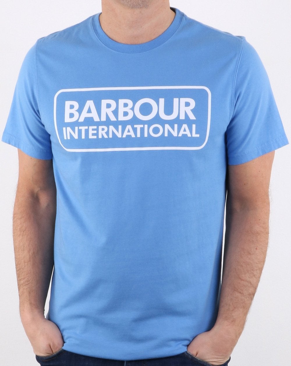 Barbour International Block Logo T-shirt Blue