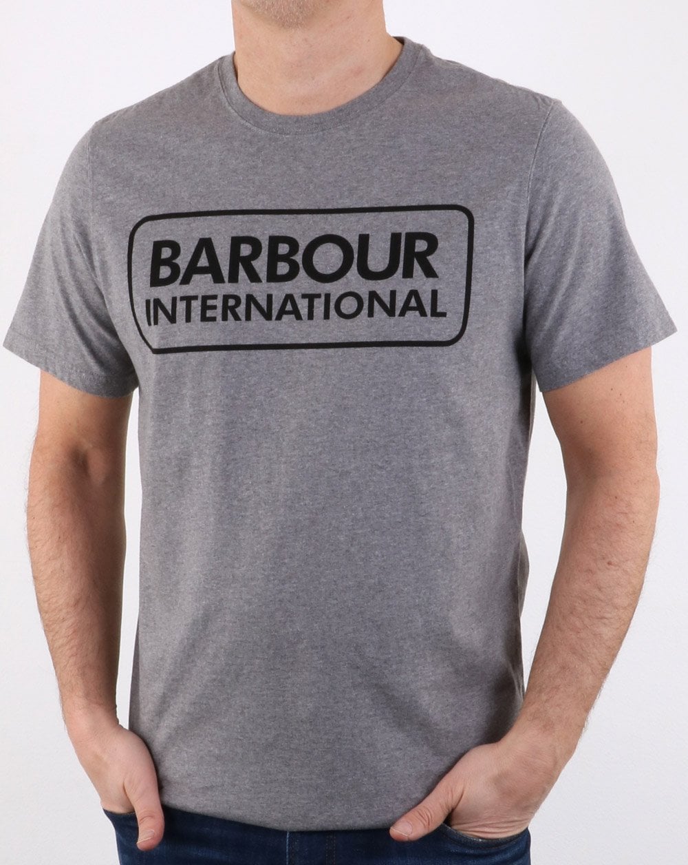 Barbour International Logo T-shirt Grey
