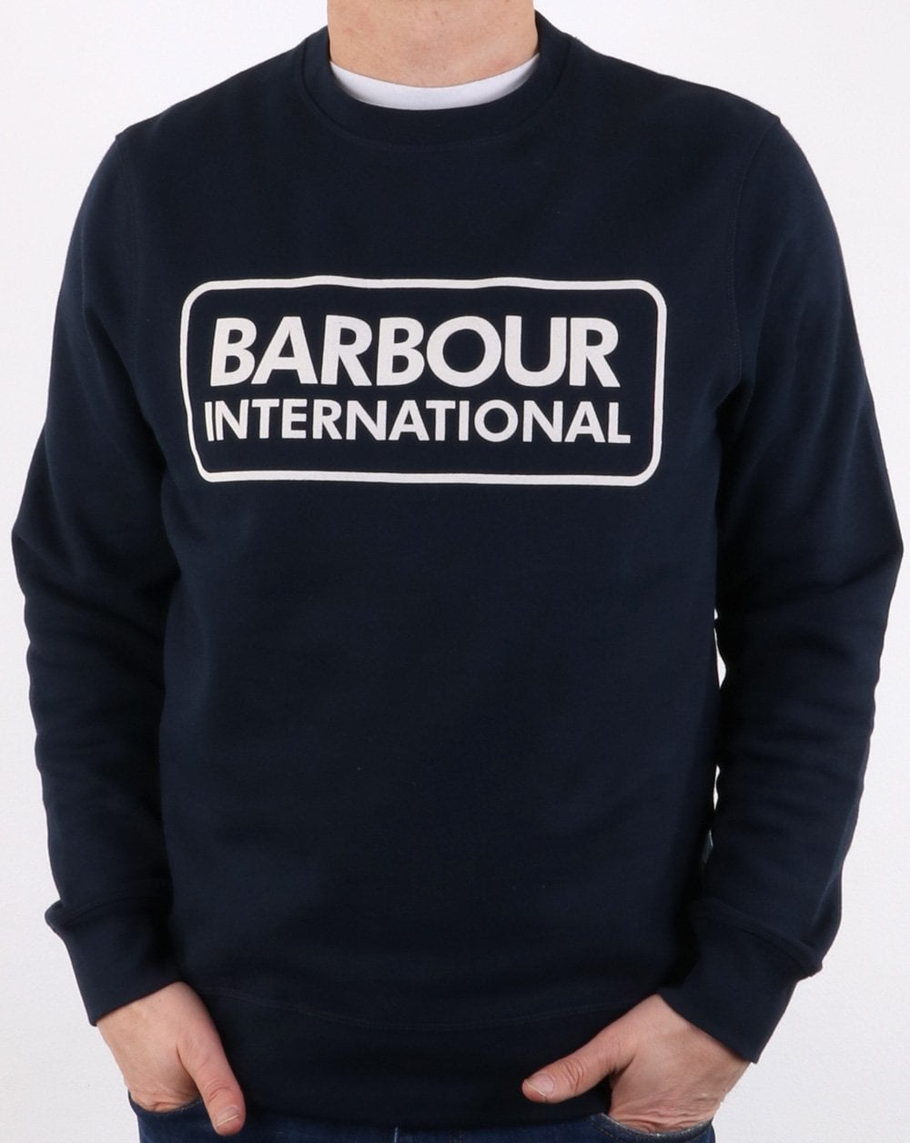 Barbour International Large Logo Sweat Navy