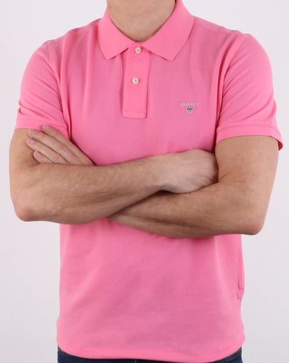 Gant Pique Rugger Polo Pink Rose