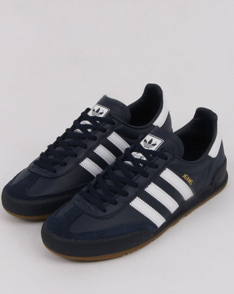 Adidas Jeans Leather Trainers Navy/white