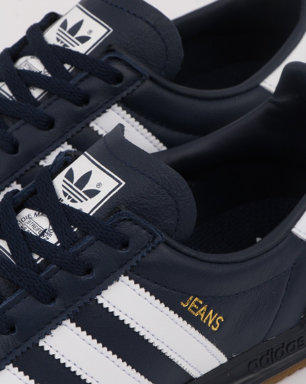 Adidas Jeans Leather Trainers Navy/white